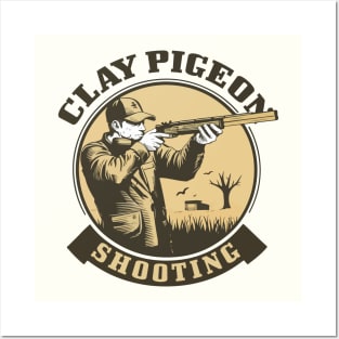 Clay Pigeon Trap Shooting Gifts Posters and Art